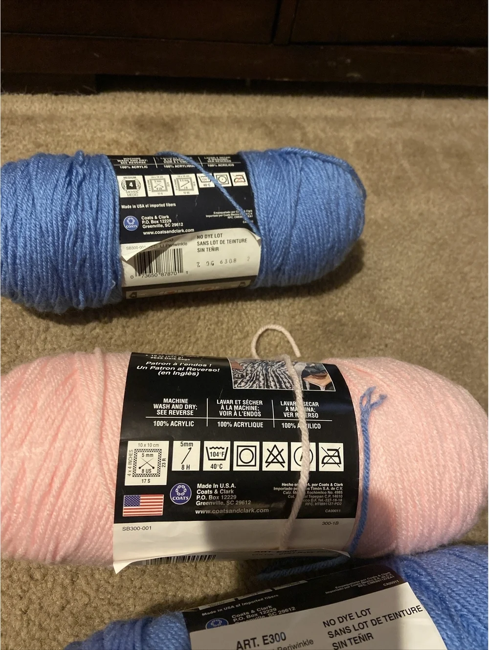 Red Heart Yarn Lot Of 3